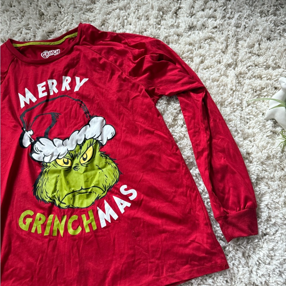 Dr. Seuss Red Grinch Long Sleeve Tee